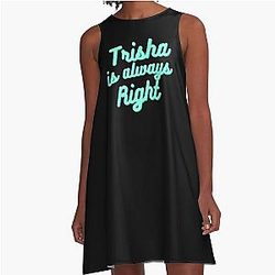 Trisha Paytas is a retro graphic design A-line dress