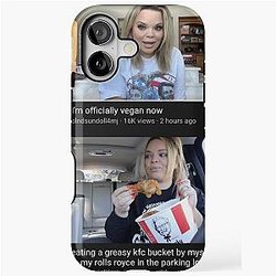 Trisha Paytas KFC Going Vegan iPhone Tough Case