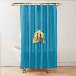 Troy and Abed in the Morning Community Shower Curtain