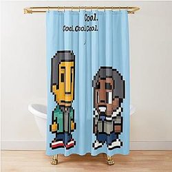 Troy and Abed Community TV show Shower Curtain
