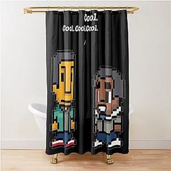 Troy and Abed Community TV show black Shower Curtain