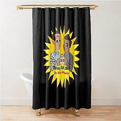 Troy and Abed in the Morning Community Shower Curtain