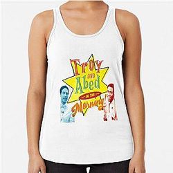Troy and Abe in the Morning Racerback Tank Top