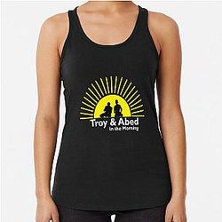 Troy and Abed in the Morning Racerback Tank Top