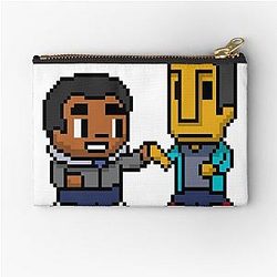 Pixel Troy and Abed from Community Canvas Zipper Pouch