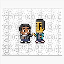 Pixel Art Troy and Abed from Community Jigsaw Puzzle