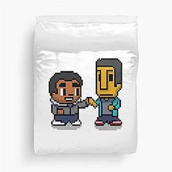 Pixel Troy Abed from Community Duvet Cover