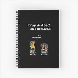 Troy and Abed Community TV show black Spiral Notebook