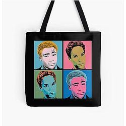 Troy and Abed Warhol All Over Print Tote Bag