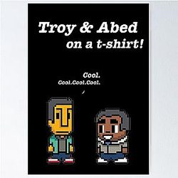 Troy and Abed Community TV show - Black Poster