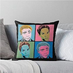 Troy and Abed Warhol Throw Pillow