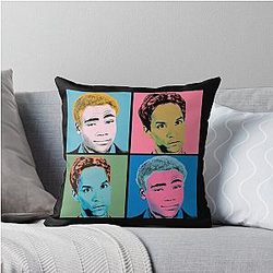 Troy and Abed Warhol Throw Pillow