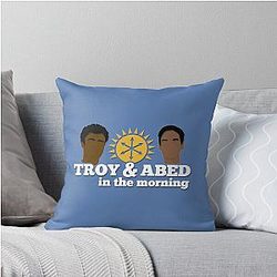Community Troy and the Morning Throw Pillow