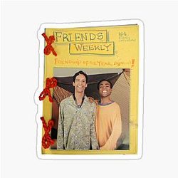 Troy and Abed on a cover sticker