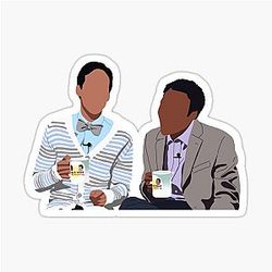 Troy and Abed in the Morning Sticker