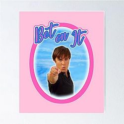 Troy Bolton Says Bet It High School Musical Zac Efron Fan Art Poster