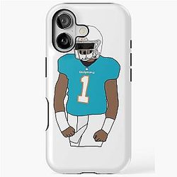 Tua Tagovailoa Miami Dolphins iPhone Toug Harden Case
