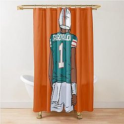 Tua Tagovailoa Back to Shower Curtain