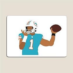 Tua Tagovailoa Throwing Graphic Magnet