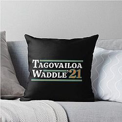 Tua Tagovailoa Dolphins Throw Pillow