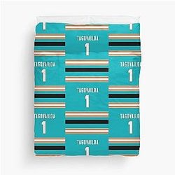 Tua Tagovailoa Jersey Artwork Duvet Cover