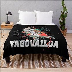 Tua Tagovailoa Pop Art Style Throw Blanket