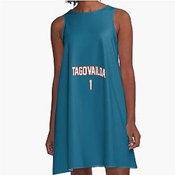 Tua Tagovailoa Miami Dolphins QB A-Line Dress