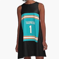 Tua Tagovailoa Artwork A-Line Dress