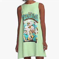Tua Tagovailoa Miami Dolphins Retro Design PERFECT GIFT FOR YOU AND FRIENDS A line Dress