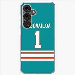 Tua Tagovailoa Miami Dolphins Jersey Back Mask Phone Case Galaxy Soft Case