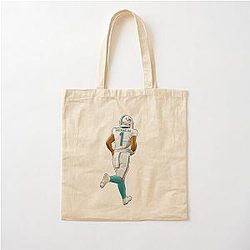 Tua Tagovailoa Jogs To The Field Cotton Tote Bag