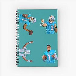 Tua Tagovailoa Sticker Pack Spiral Notebook