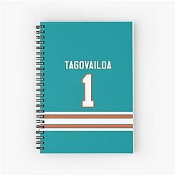 Tua Tagovailoa Miami Dolphins Jersey Phone Case Mask Spiral Notebook