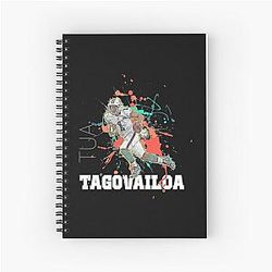 Tua Tagovailoa Pop Art Style Spiral Notebook