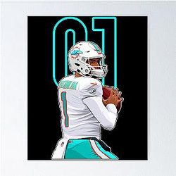 Tua Tagovailoa Miami Poster