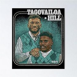 Tua Tagovailoa and Tyreek Hill Miami Step Brothers Poster
