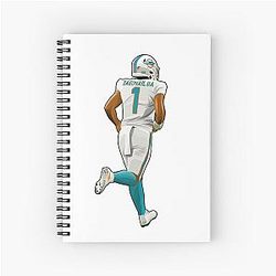 Tua Tagovailoa Jogs To The Field Notebook