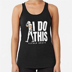 Tucker Kraft - I Do Tee Green Bay Football - Tucker Kraft 85 Green Bay Packers Football Racerback Tank