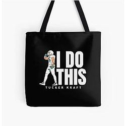 Tucker Kraft - I Do This Tee Green Bay Football Tucker Kraft 85 Green Bay Packers Football All Over Print Tote Bag