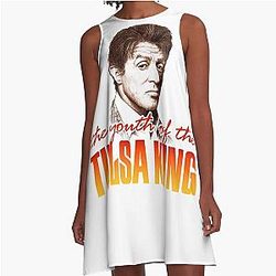 Tulsa King series fan created graphic design by ironpalette A Line Dress