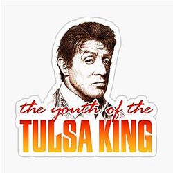 Tulsa King series fan works graphic design by ironpalette Stickers