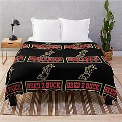 Bred to Buck Salmon - Tulsa King Throw Blanket