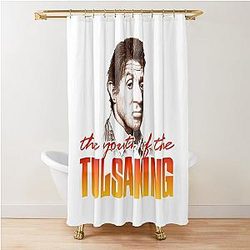 Tulsa King series fan art graphic design by ironpalette Shower Curtain