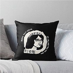 Tv Girl Throw Pillow