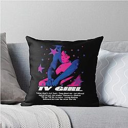 TV Girl Throw Pillow
