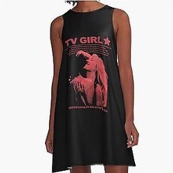 French Exit Featuring TV Girl's Song Lovers' Rock A-Line Dress