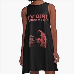 TV Girl French Exit A-Line Dress