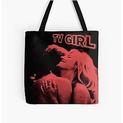 TV girl French exit neon lights tote bag