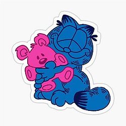 TV Girl Garfield Who Really Cares Album Cover Parody Sticker