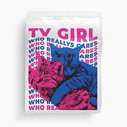 TV Girl Album French's Exit Who Really Cares? Cat for Fans Duvet Cover